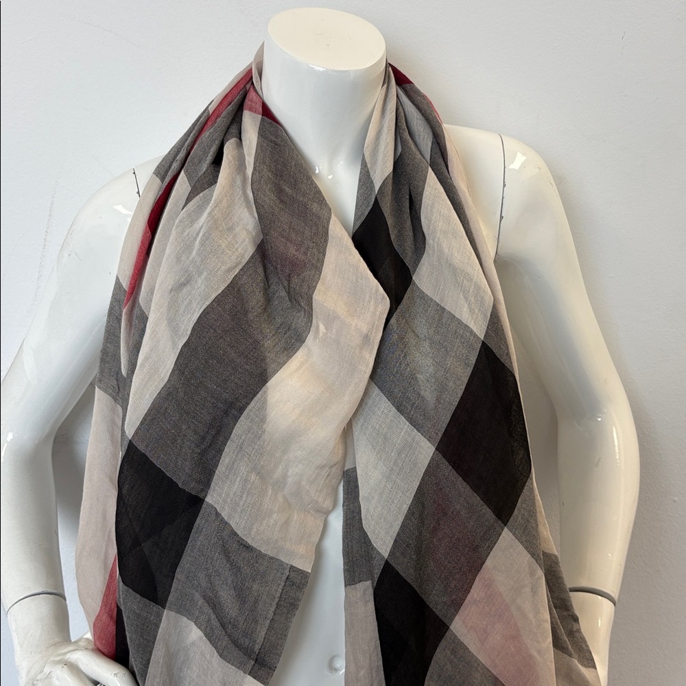 Burberry Sheer Mega Check Scarf - Picture 2 of 11